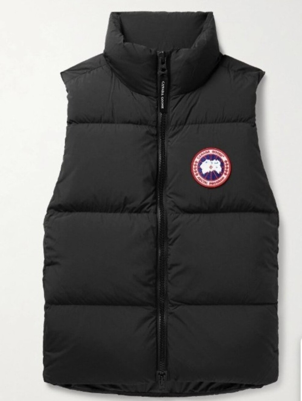 Canada Goose Black Down Quilted Vest with Logo Patch Size L. worn Once